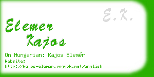 elemer kajos business card